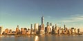 NYC skyline from Jersey over the Hudson River with the skyscrapers. Manhattan, Midtown, NYC, USA. Business district NYC Royalty Free Stock Photo