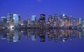 NYC skyline and reflection Royalty Free Stock Photo