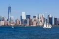 Nyc skyline with sailboat