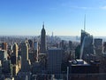 NYC skyline from Top of the Rock Royalty Free Stock Photo