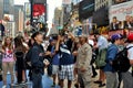 NYC: Soldier with Tourists in Times Square