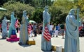 NYC: Statue of Liberty Mimes