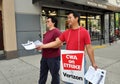 NYC: Striking Verizon Telephone Workers Royalty Free Stock Photo