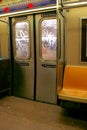 NYC Subway Doors Royalty Free Stock Photo