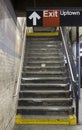 NYC subway platform steps Royalty Free Stock Photo