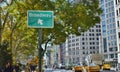 NYC Taxi Cabs New York City Background Broadway Street Sign