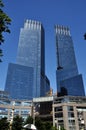 NYC: The Time Warner Center Towers Royalty Free Stock Photo