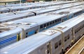 NYC Trains in Hudson Yards Royalty Free Stock Photo