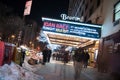 NYC, USA - 1/27/2016: Crowd outside Beacon Theater after Joan Baez show