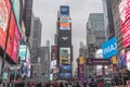 NYC/USA - 29 DEZ 2017 - famous new york avenue. Times square. Royalty Free Stock Photo