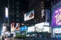 NYC/USA 02 JAN 2018 - Times Square street in New York at night. Royalty Free Stock Photo