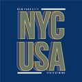 Nyc usa striped graphic typography t shirt printed design vector illustration Royalty Free Stock Photo