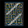 Nyc usa text frame graphic vector denim vintage Royalty Free Stock Photo