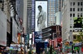 NYC: View down Broadway to Times Square Royalty Free Stock Photo