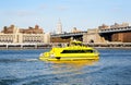 The NYC water taxi in East River Royalty Free Stock Photo