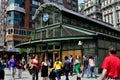 NYC: West 72nd Street Subway Kiosk Royalty Free Stock Photo