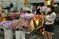 NYC: Woman Buying Flowers at Farmers Market