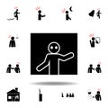 nyctophobia, dark, fear icon on white background. Can be used for web, logo, mobile app, UI, UX Royalty Free Stock Photo