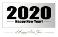 NYE New Year Eve 2020. Happy New Year 2020 winter holiday greeting card design template. Party poster, banner or invitation gold Royalty Free Stock Photo