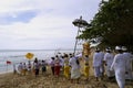 Nyepi, Melasti Ceremony at Bali. Balinese New year