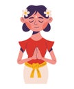 nyepi woman prayer Royalty Free Stock Photo