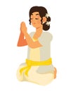 nyepi woman prayer Royalty Free Stock Photo