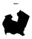 Nyeri outline map Royalty Free Stock Photo
