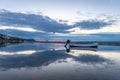 The Nyfer estuary at dusk, Trefdraeth Newport, Wales Royalty Free Stock Photo