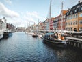 Nyhavn canal boats CPH denmark Royalty Free Stock Photo