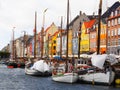 Nyhavn, Canal in Copenhagen, Denmark Royalty Free Stock Photo