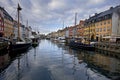 Nyhavn channel, in Copenhagen. Denmark Royalty Free Stock Photo