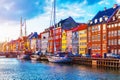 Nyhavn, Copenhagen, Denmark Royalty Free Stock Photo