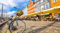 Nyhavn harbor and Copenhagen old town, Denmark Royalty Free Stock Photo