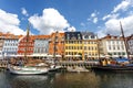 Nyhavn Harbour in the center of Copenhagen, Denmark