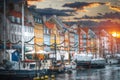 Nyhavn is the old harbor of Copenhagen Royalty Free Stock Photo