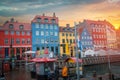 Nyhavn is the old harbor of Copenhagen Royalty Free Stock Photo