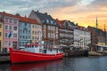 Nyhavn is the old harbor of Copenhagen Royalty Free Stock Photo