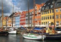 Nyhavn (new Harbor) in Copenhagen, Denmark Royalty Free Stock Photo