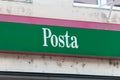 Logo of Hungarian Post Magyar Posta on post office