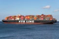 NYK OWL on the river Elbe Royalty Free Stock Photo