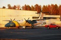 Bombardier Dash 8-Q311MSA Swedish Coast Guard Kustbevakning airplane at Skavsta airport Sweden Royalty Free Stock Photo