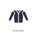 nylon jacket icon on white background. Simple element illustration from clothes concept