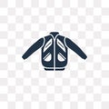 Nylon Jacket vector icon isolated on transparent background, Nylon Jacket transparency concept can be used web and mobile