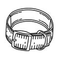 Nylon Padded Dog Collar Icon. Doodle Hand Drawn or Outline Icon Style Royalty Free Stock Photo