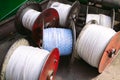 Nylon rope factory, rope factory, rubber production. Royalty Free Stock Photo