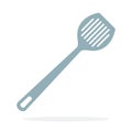 Nylon spatula with slots vector flat material design isolated object on white background.