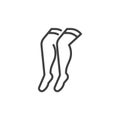 Nylon stockings line icon