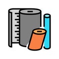 nylon thermoplastic color icon vector illustration