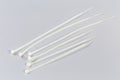 Nylon unfastened translucent cable ties of different lengths Royalty Free Stock Photo