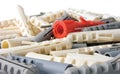 Nylon wall plugs Royalty Free Stock Photo